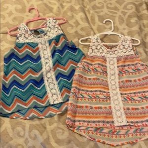 🎉sale🎉5/$8-10/$12 2 girls tank tops.